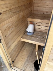 Sauna in the back yard