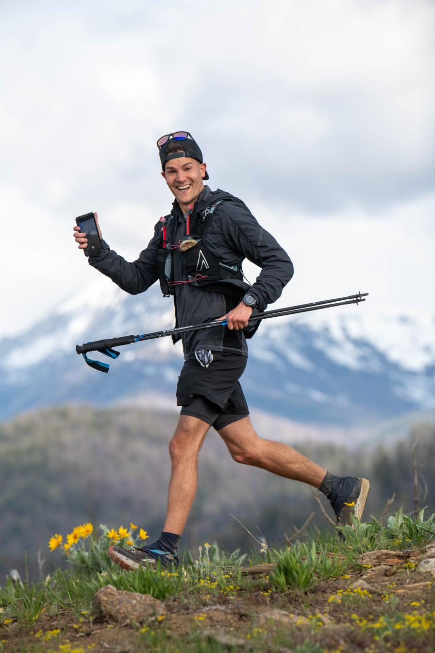 Chelan chiropractor Dr. Nate Moller racing a mountain ultramarathon